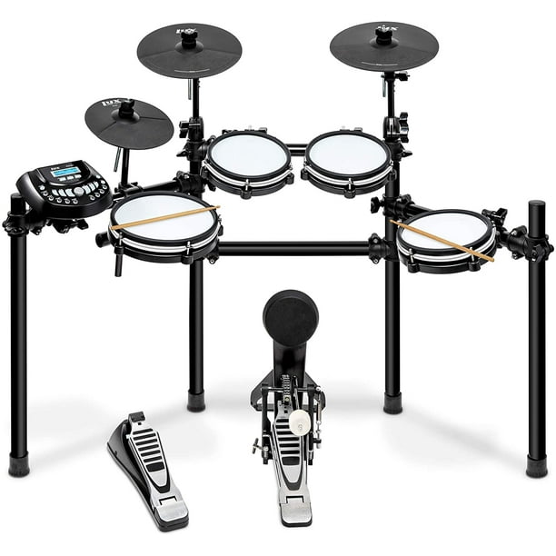 LyxJam 8Piece Electronic Drum Set, Adult, Professional Electric Drum