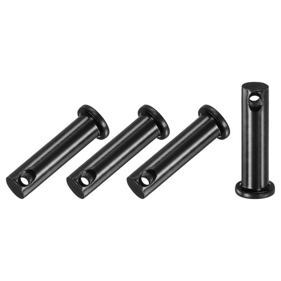 Uxcell 4-Pack Single Hole Clevis Pins, M8x30mm Carbon Steel Flat Head Clevis Pins Link Hinge Pin Reusable