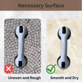 thumbnail image 2 of Showers Suction Grab Bar- Shower Handle with Strong Hold Suction Cup Grip- Easy Installation- Suction Cup Grip Grab Bath Handle Grab Bars for Handicap Elderly Seniors Bathroom Safety Grab Bar Black, 2 of 5