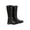 Black, variant on Women's Motorcycle Riding Boots Knee High Boots Biker Boots Lace Up