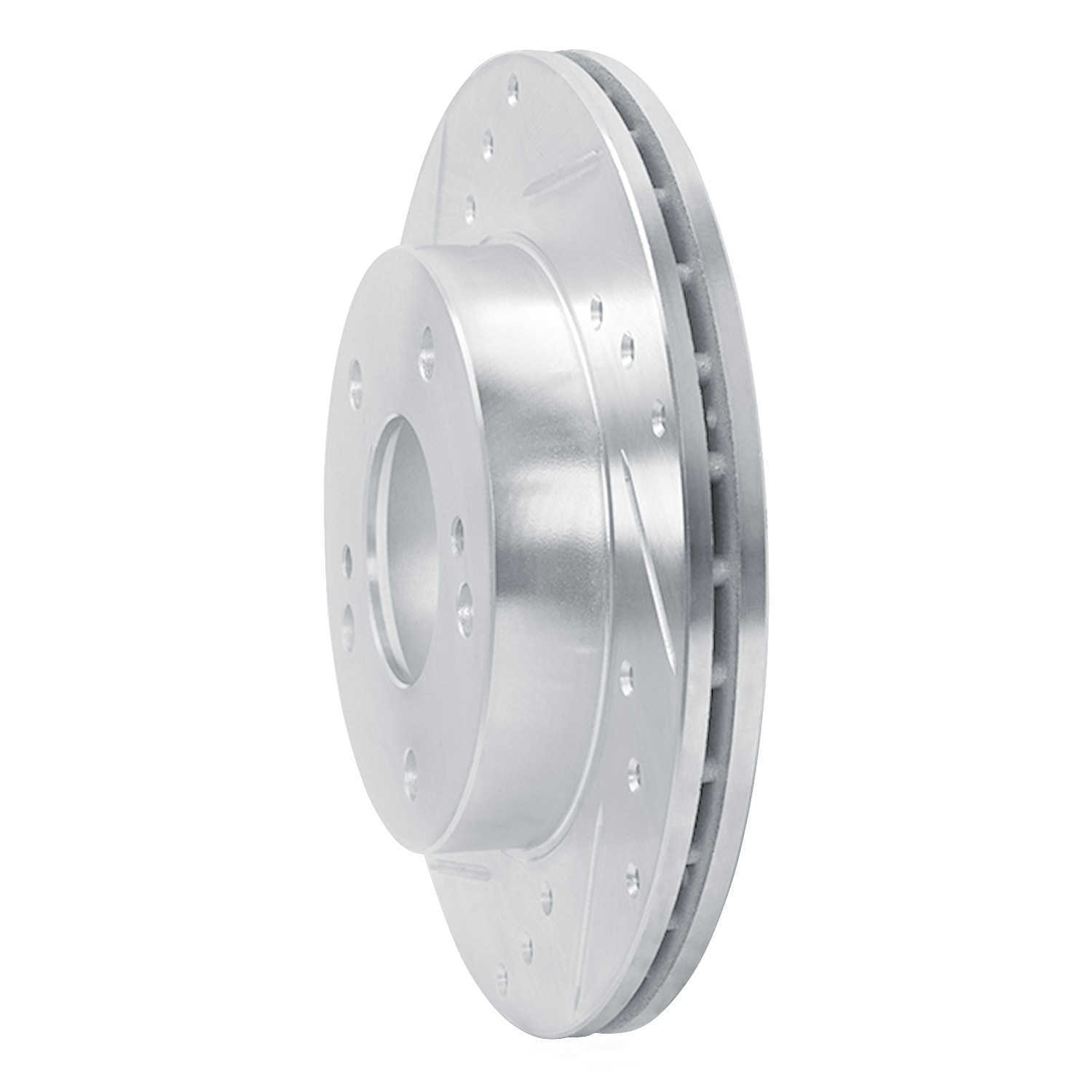 Dynamic Friction Company 631-67042L DFC Brake Rotor - Drilled And Slotted - Silver