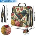 thumbnail image 3 of Water-Resistant 3-Ring Binder Organizer with Multiple Pockets Zipper Binder Bag for Office Rooster and Vintage Floral, 3 of 8