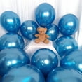 thumbnail image 3 of KIRIKOU Party Balloons 12inch 50pcs Thick Latex Metallic Balloons Chrome Balloons Birthday Shiny Balloons Party Decoration Wedding Birthday Baby Shower Christmas Helium Balloons - Blue, 3 of 4