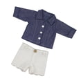 thumbnail image 1 of Camisa De Mezclilla Pantalones De Encaje Traje De Ropa Con Percha Para Mu?eca De 18 " Sunnimix Traje de pantalones de camisa de muñecas, 1 of 4