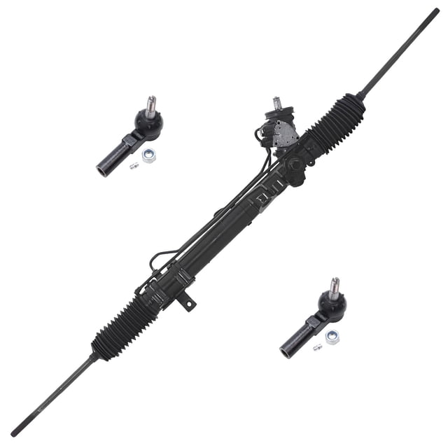 Detroit Axle - Front 3pc Rack & Pinion Kit for Cadillac DeVille Seville Allante Eldorado, 1 Complete Power Steering Rack and Pinion Assembly 2 Outer Tie Rod Ends Replacement
