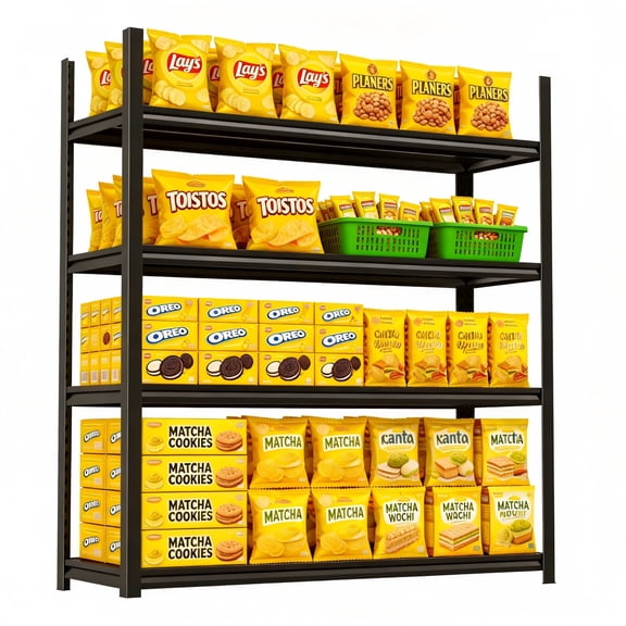 5 Tier Black Heavy Duty Storage Shelving, 12"D x 36"W x 72"H Adjustable Steel Rack for Garage Kitchen Bathroom and Warehouse Use