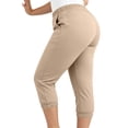 thumbnail image 7 of Maean Women's Plus Size Capri Pants Straight Leg Jogger Elastic Waist Cropped Pant Casual Capris with Pockets, 7 of 7