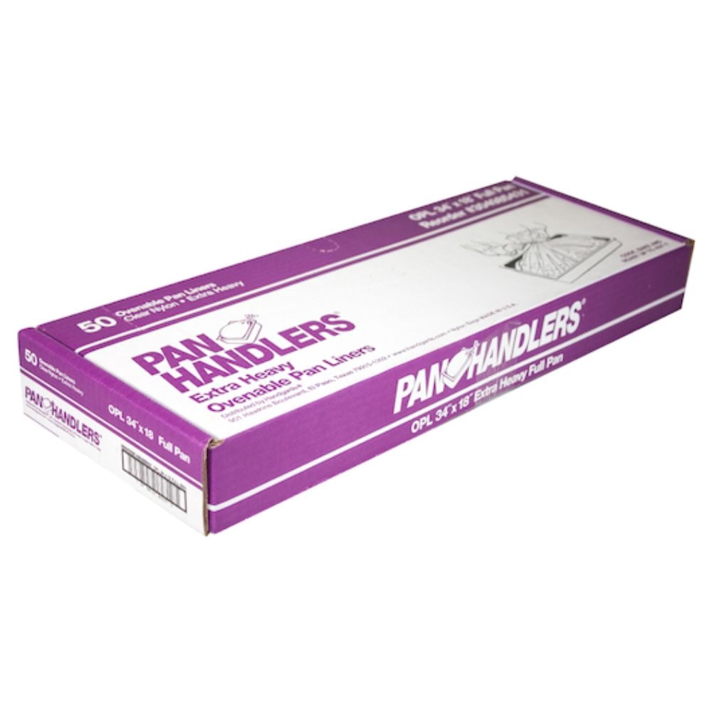 (Price/Case)Panhandlers Pan Liner Ovenable 34X18 Flat Pack Clear, 50 Each, 1 per case