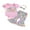 Pink, variant on Jxzom Newborn Baby Girl My First Easter Outfit 3 6 12 18 Months Bunny Colorful Eggs Print Ruffle Romper Flared Pants Headband Set