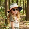 thumbnail image 5 of Xfvqtps Kids Sun Hat with Neck Flap Boys Girls Summer Hat Adjustable Strap Wide Brim Mesh Breathable Beach Sun Protection Bucket Hat, 5 of 5