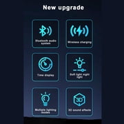 E EYAFA Multi-Function Wireless Charger with Night Light Bluetooth Speaker for iPhone/Airpods/iWatch