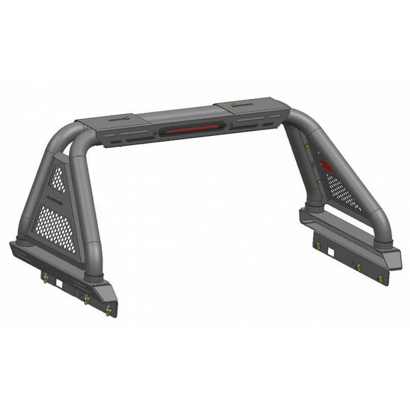 Black Horse Off Road Classic Pro Roll Bar Modular Textured Black Compatible with 2020-2023 Jeep Gladiator-RB09MT