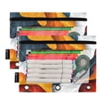 thumbnail image 5 of FORMRS 2 Pack Pencil Pouch for 3 Ring Binder with Clear Window Zipper Case, Abstract Wavy, 5 of 6
