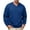 Blue, variant on Men's V Neck Long Sleeve Loose Fit Sweatshirt, Solid Casual Pullover Layering Daily Top, Polyester Fabric