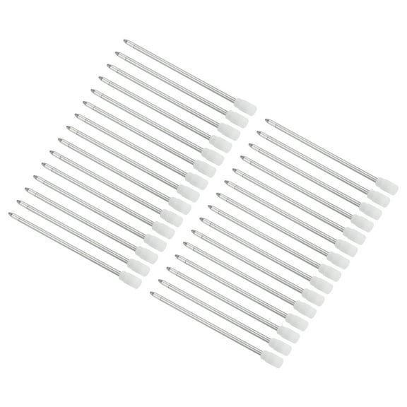 Uxcell 0.7mm Pen Ink Refills, 30 Pcs Ballpoint Refill Medium Point Metal Compatible Replacement for Writing Office, Red