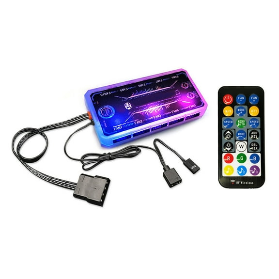 Hub RGB Fan ARGB Controller Remote Control Computer Case Adapter