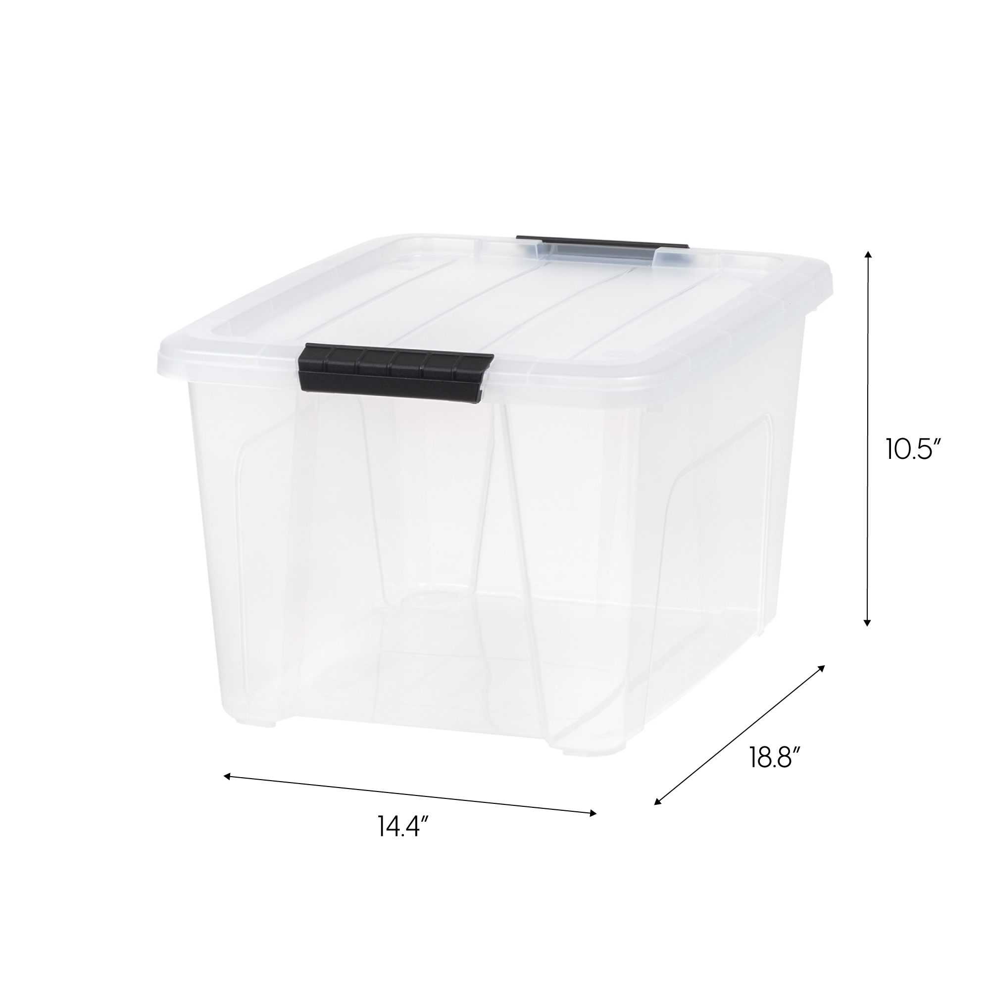 IRIS USA 32 Qt. Clear Plastic Storage Bin with Locking Lid photo 2