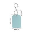 thumbnail image 2 of Uxcell Leather Key Fob, 2 Pack PU Leather Key Fob with Key Rings for ID Key Cards, Sky Blue, 2 of 6