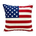 thumbnail image 2 of Red White Blue Patriotic Throw Pillow, Flag Bow Lumbar Pillow for Home Decor, 4th of July Couch Pillow, 2 of 6