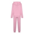 thumbnail image 3 of Plebaso Women's Fleece Sweatsuit 2 Piece Outfit Hoodies and Jogging Pants Winter Warm Activewear Sets, 3 of 5