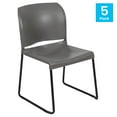 thumbnail image 3 of Flash Furniture Hercules Series Contoured Stacking Waiting Room Chairs, Set of 5, Gray, 3 of 17