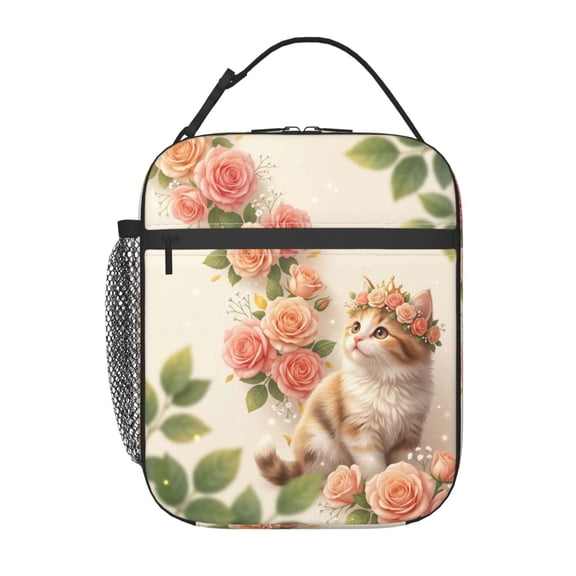 Cat Lunch Bag Insulated Lunch Box Reusable Lunch Tote Bag For Women Men Work Picnic