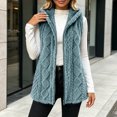 thumbnail image 2 of Winter Vest Fleece for Women Plus Size Cozy Warm Fuzzy Hooded Sleeveless Jackets Lightweight Casual Leisure Zipper Waistcoat Outerwear with Pockets, 2 of 9