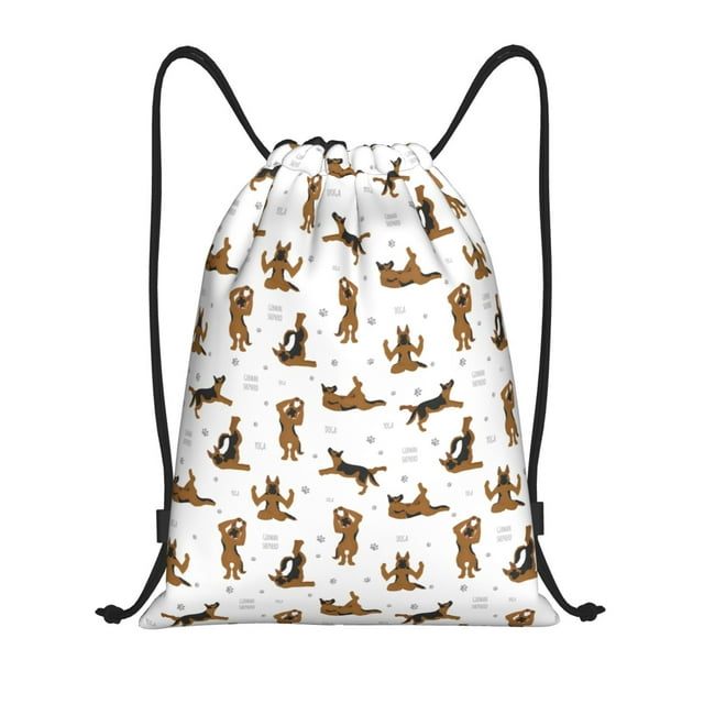 Lukts Sac à Dos à Cordon Motif Chien Berger Allemand Sac de Sport Sac de Gym, Sac à Dos à Cordon Sac de Sport Sac de Gym Cinch Tote-Medium