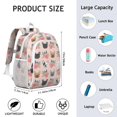 thumbnail image 6 of Pink French Bulldog Flowers Florals Backpack for School,Cute School Bag,Schoolbag with Adjustable Shoulder Straps & Padded Back,15"x11.42"x5.5", 6 of 6