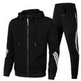 thumbnail image 1 of ZHAOCHENG Trajes con capucha para hombre, trajes deportivos con cremallera, trajes deportivos de manga larga para hombre con capucha casual, conjuntos de trajes deportivos para correr, trajes deportiv, 1 of 3