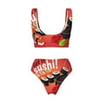 thumbnail image 6 of Rocae Sushi for Bikini Set for Women Two Piece Sexy High Swimsuits Split Crossover Bikini Small, 6 of 9