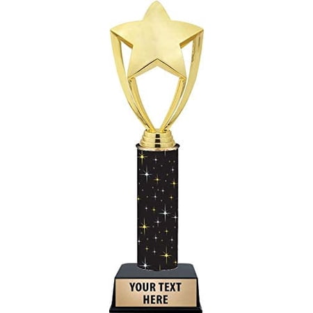 11 Inch Black Midnight Motorcycle Road Trophy Awards - Set Of 11, Custom Engraving Available