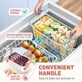 thumbnail image 7 of SUNALLY Freezer Organizer Bins 4 Pack, Stackable Freezer Baskets with Foldable Handle for 3.5-7 Cu.FT Deep Chest Freezer Organization, Coated Metal Storage Bins White, 7 of 7