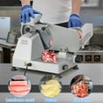thumbnail image 2 of Meat Slicer,240W Electric Food Slicer with 10" Round Blade and Thickness Adjustment Knob,Meat Slicer for Home Use,Easy to Clean, Cuts Meat,Bread and Cheese, 2 of 7