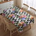 thumbnail image 2 of Pioneer Flower Floral Print Pattern Rectangle Tablecloth 60"x84",Waterproof Polyester Rectangle Table Cloth, Wipeable Spillproof Polyester Tablecloth for Dining, Camping, Indoor and Outdoor, 2 of 5