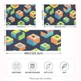 thumbnail image 2 of Yayeee Pillowcase Queen Size Set of 2 Satin Wrinkle Resistant Pillow Case, Green Cubes, 2 of 7