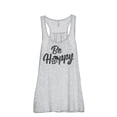 thumbnail image 1 of Thread Tank Be HOPPY Cursive Women's Sleeveless Flowy Racerback Tank Top Sport Grey Medium, 1 of 3
