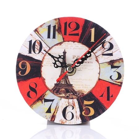 MRULIC Clock Vintage Style Antique Wood Wall Clock for Home Kitchen Office household appliances + A