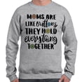 thumbnail image 2 of Moms Are Like Buttons Sweatshirt Unisex Medium Grey, 2 of 5