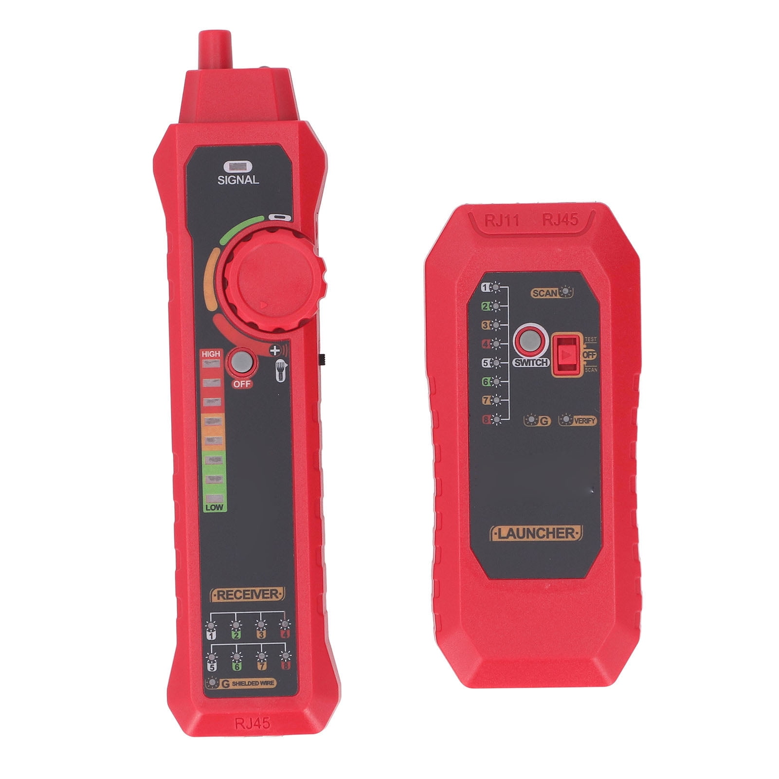 Yajisi Network Cable Tester LAN Wire Finder Multifunctional Telephone Line Broadband Signal Continuity Checker with RJ11 RJ45 Earphone M469C Professional Networking Troubleshooting Tools