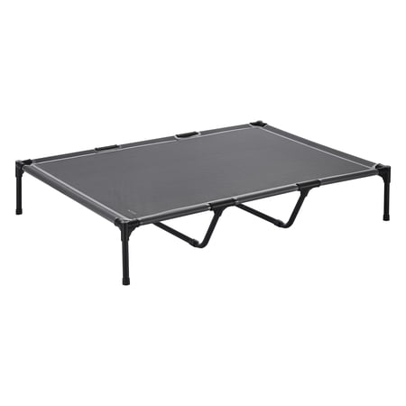 VEVOR Elevated Dog Bed for Large Dogs, Portable Raised Dog Cot with Steel Metal Frame and Breathable Teslin Mesh, Indoor & Outdoor Pet Cooling Raised Hammock Bed, XL, Gray