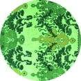 thumbnail image 1 of Ahgly Company Indoor Round Abstract Green Modern Area Rugs, 6' Round, 1 of 4