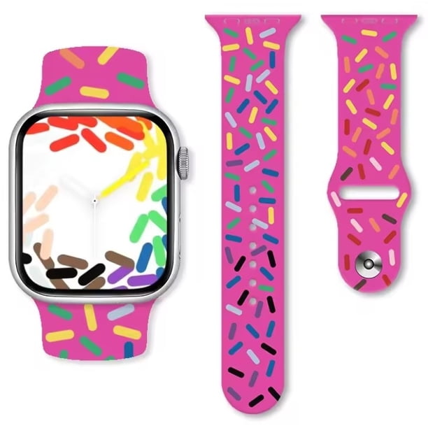 Correa Deportiva de Silicona, Chispas, Compatible con Apple Watch Series 1/2/3/4/5/6/7/8/9/10/11/SE/Ultra