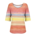 thumbnail image 7 of 3/4 Sleeve T Shirts For Women Ladies Casual Tops Ladies Graphic T Shirts Half Sleeve V Neck Tops For Women Women's Cotton Tees Lightweight Womens Summer Tops With Sleeves Cute Tshirts Shirts, 7 of 7