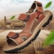thumbnail image 5 of Zapatos Sandalias Playa para Hombre Cuero Con Punta Abierta Viajes en La Al Aire Libre Verano, 5 of 9