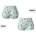 thumbnail image 3 of Sikiie Transport Travel Print Workout Shorts Women Scrunch Butt Gym Shorts Seamless High Waist Tummy Control Yoga Biker Athletic Shorts, 3 of 5