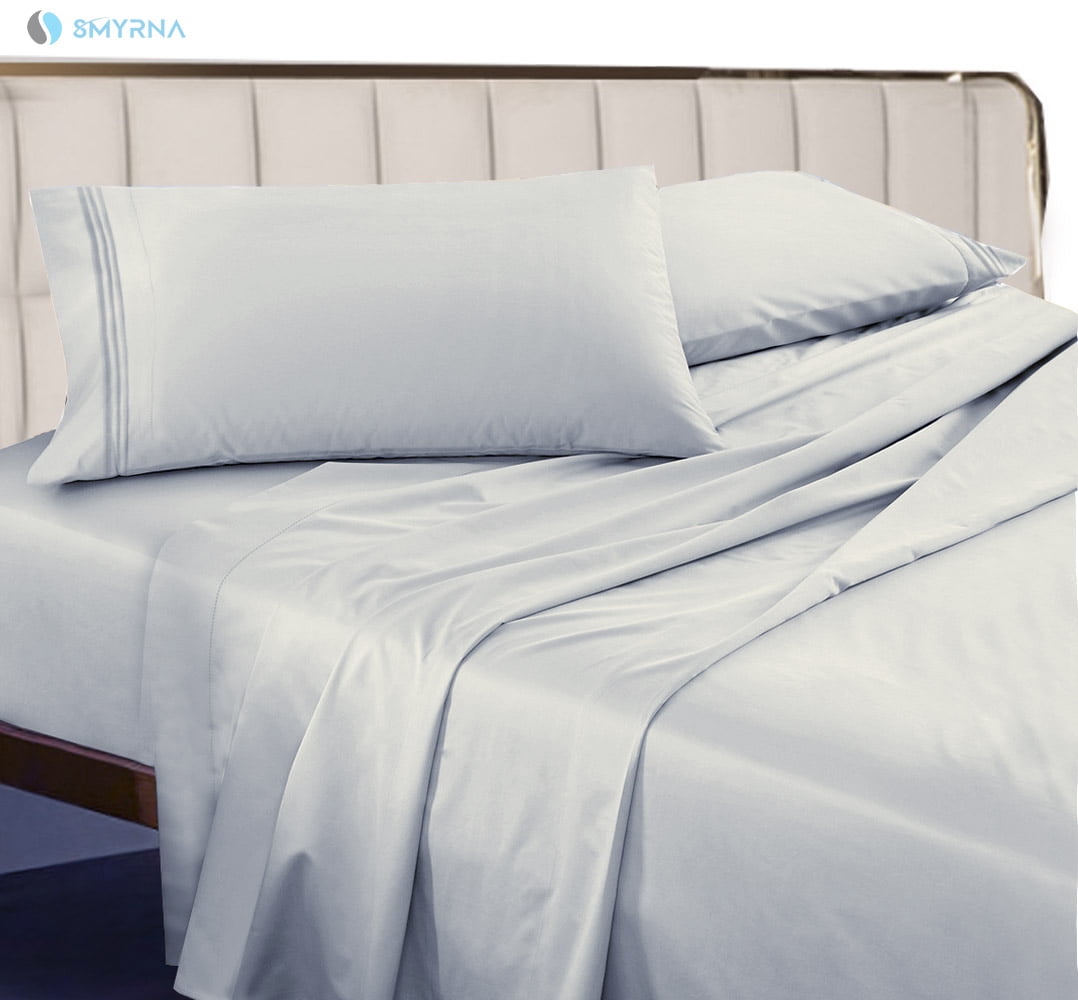 Smyrna Queen Size Bamboo Rayon Bamboo Sheets Set Deep Pockets,Softer Than Cotton,Moisture