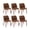 2-pack PU | Brown, variant on Modern Side Dining Chairs Set of 2 – Upholstered Wingback with Padded Seat, PU Leather or Linen Fabric, Sturdy Wood Legs, Adjustable Feet for Home, Kitchen, or Café