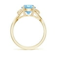 thumbnail image 2 of Angara Natural 1.6 Ct. Aquamarine Solitaire Ring in 14K Yellow Gold for Women (Ring Size: 4), 2 of 9