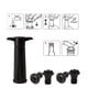 thumbnail image 4 of con 4 tapones de vacío, tapón de vino, conservador de vino, sellador de botellas reutilizable que mantiene el vino fresco, regalo ideal para accesorios de vino (bomba de vino + 4 tapones) XianweiShao 9024715970169, 4 of 5